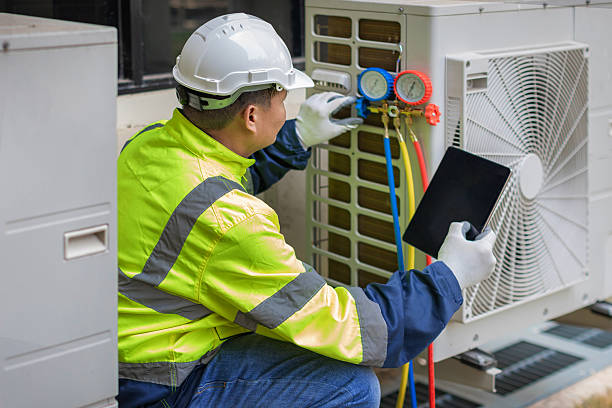 Professional Hvac technician working in Forestdale, MA